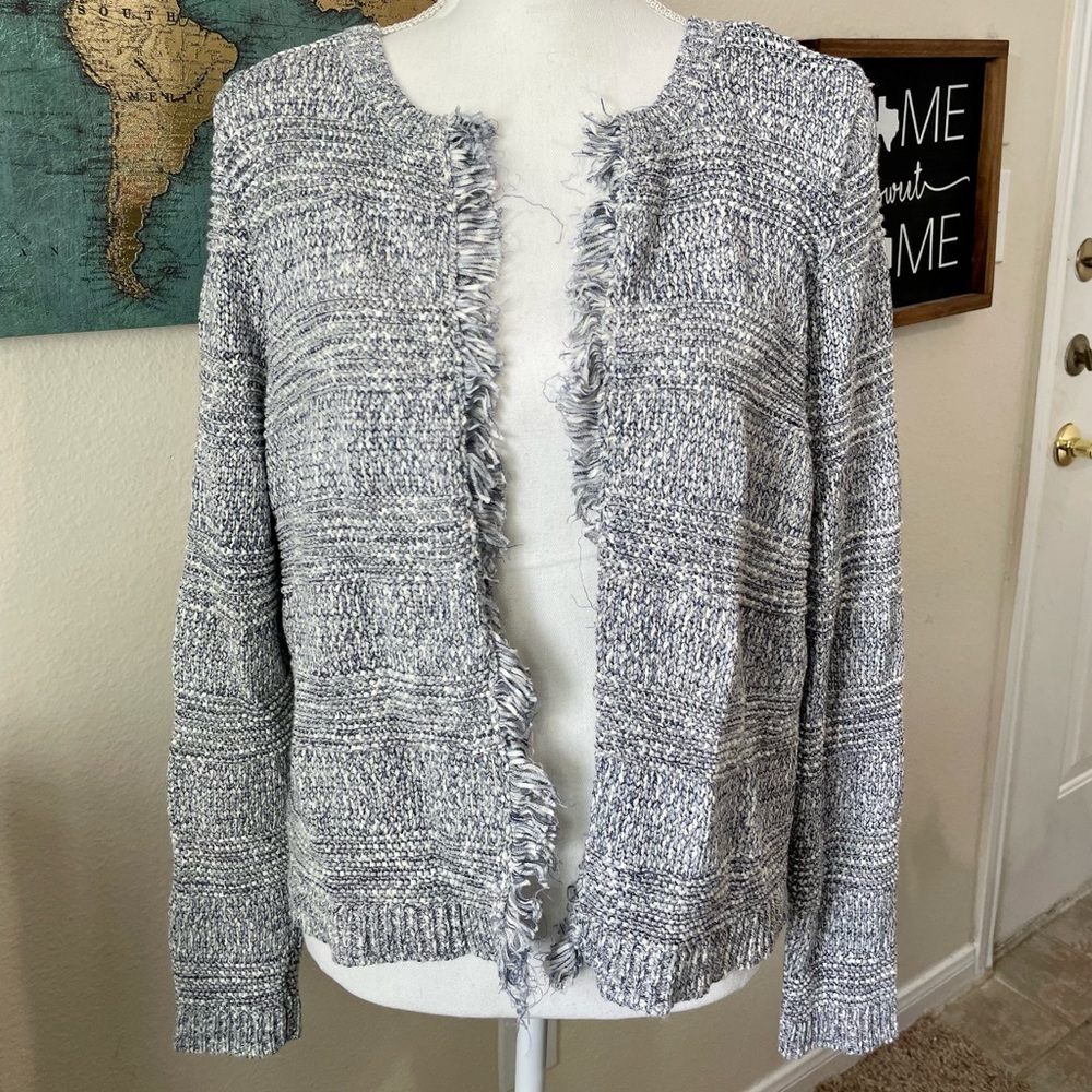 Loft • Blue/Gray/Whit Cardigan